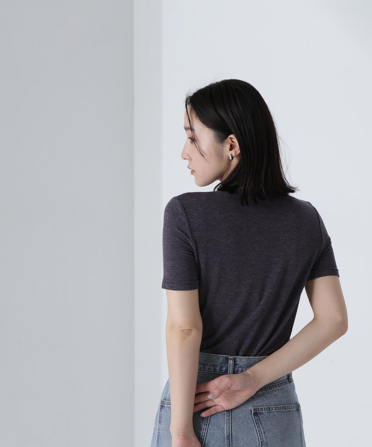 シアーストレッチTシャツ*