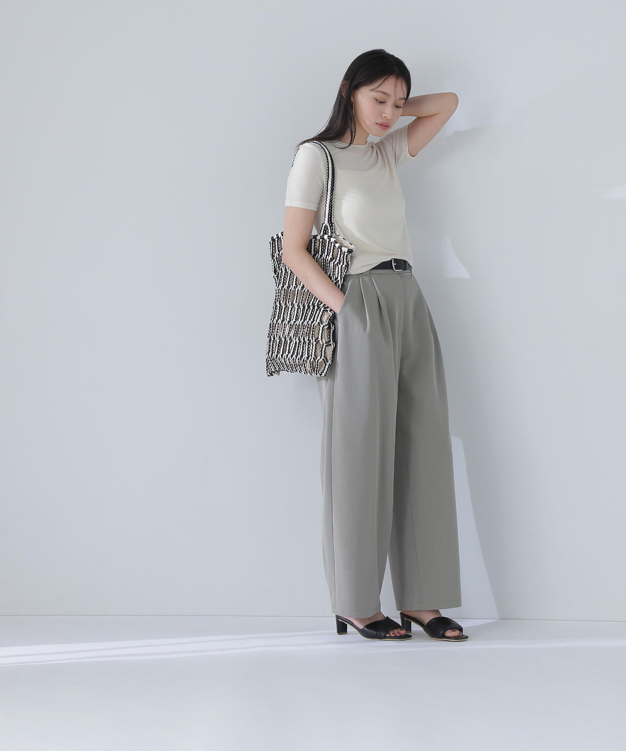 シアーストレッチTシャツ*