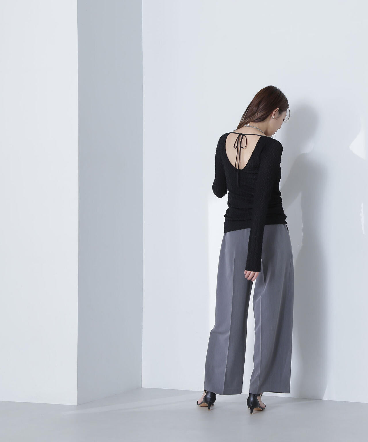 【THINK BEAUTY】バックシャンレースカットソー*