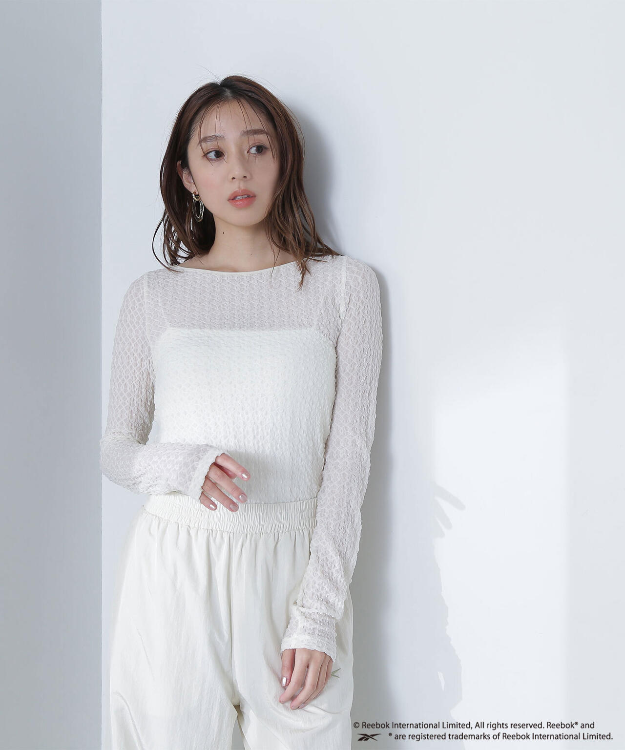 【THINK BEAUTY】バックシャンレースカットソー*
