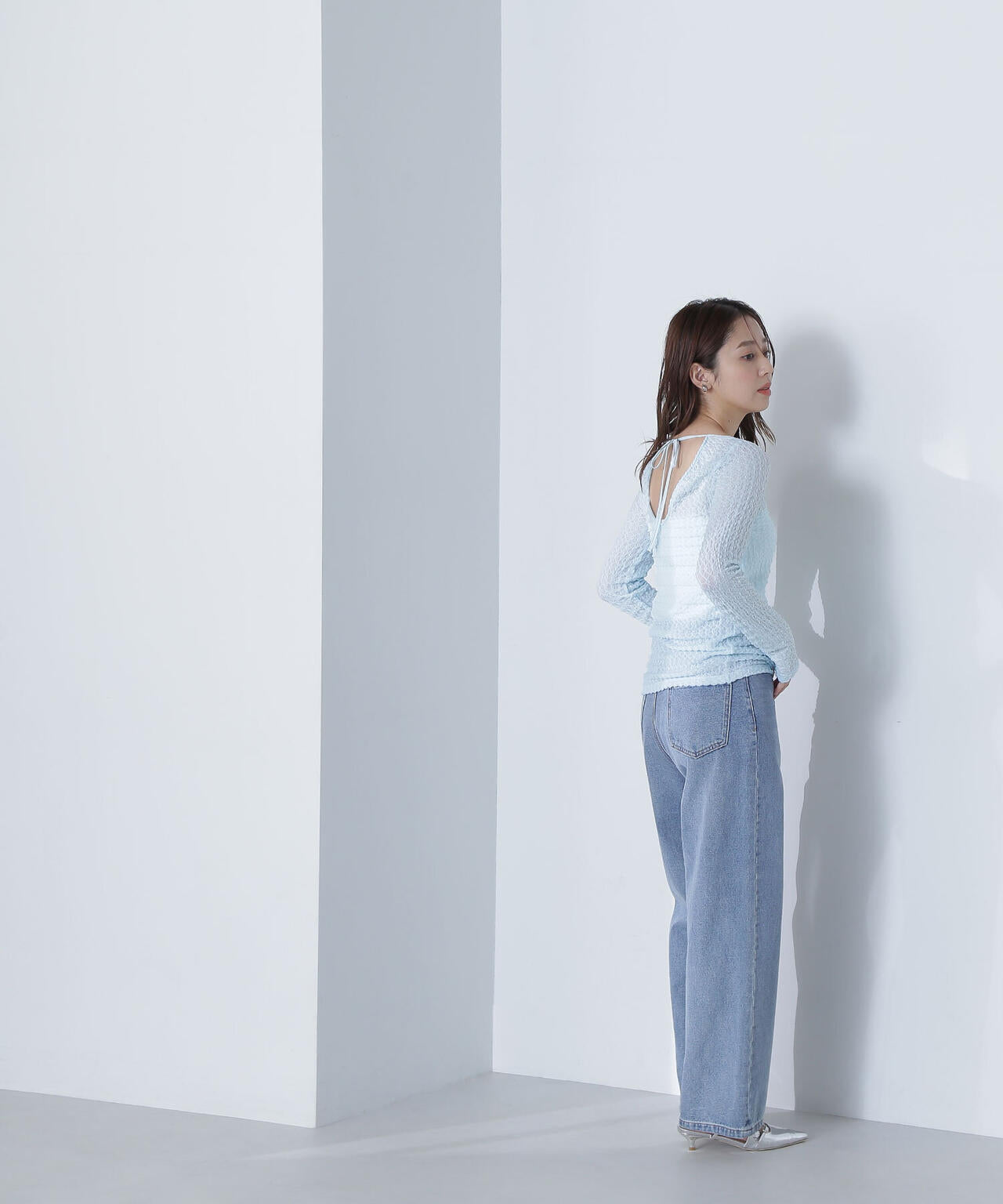 【THINK BEAUTY】バックシャンレースカットソー*