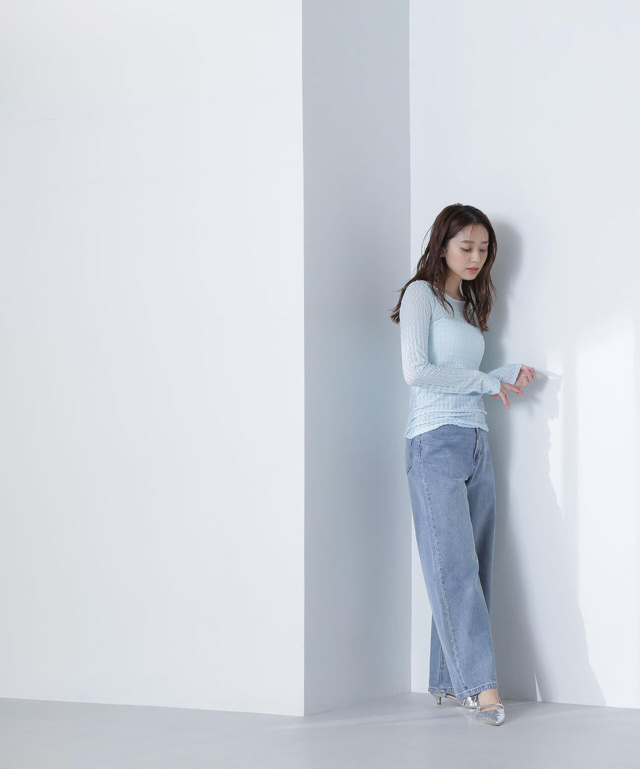 【THINK BEAUTY】バックシャンレースカットソー*