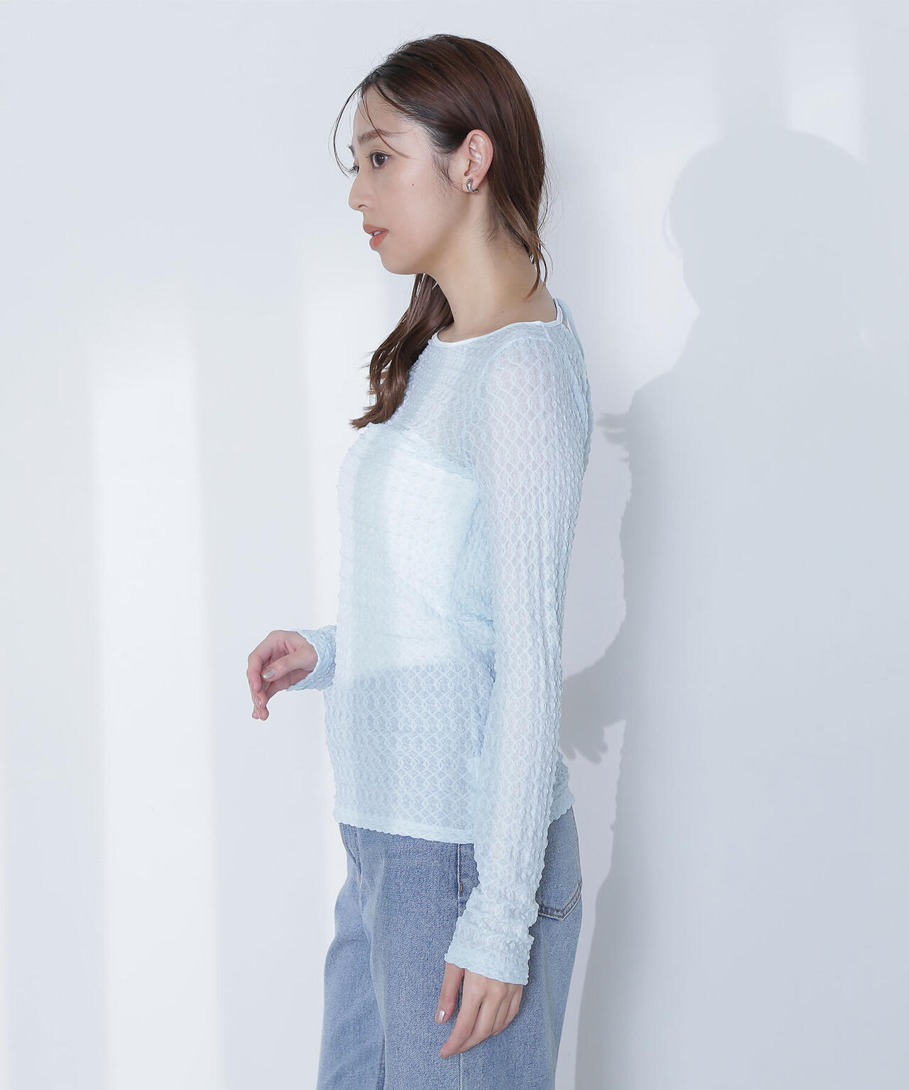 【THINK BEAUTY】バックシャンレースカットソー*