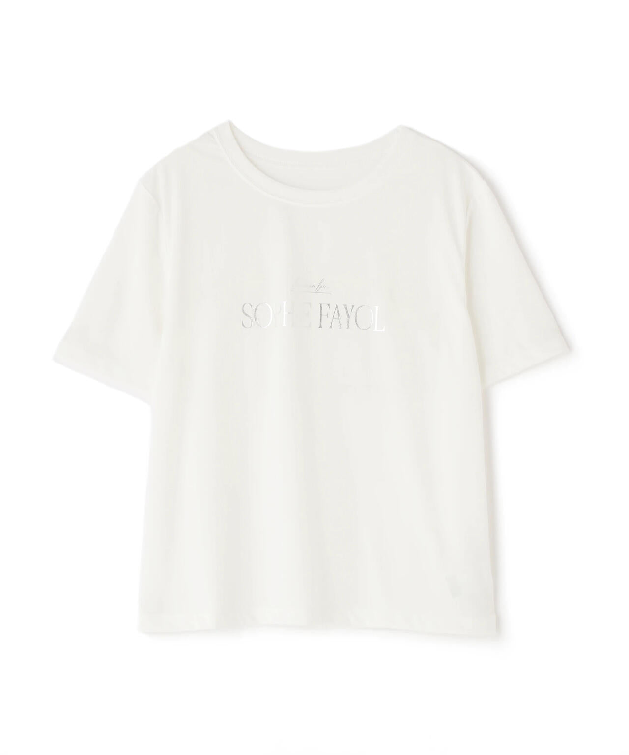 箔ロゴプリントTシャツ*