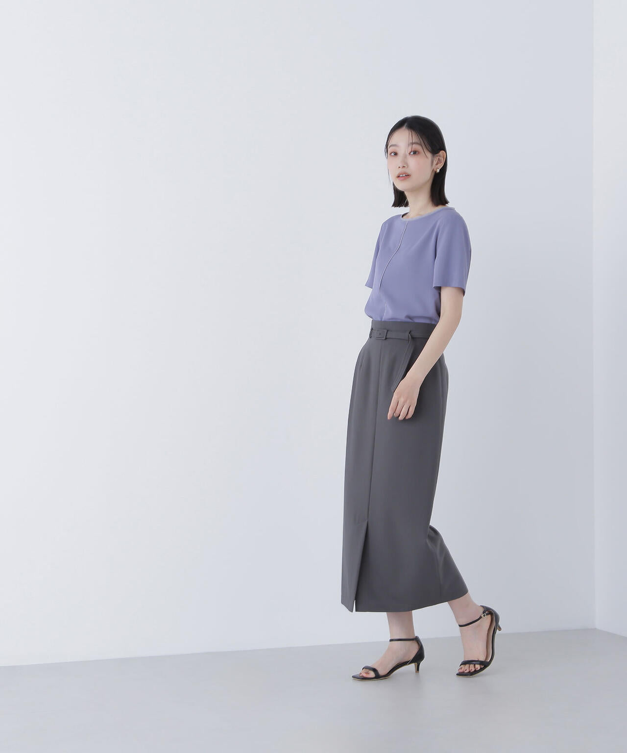 シフォンラインTブラウス*