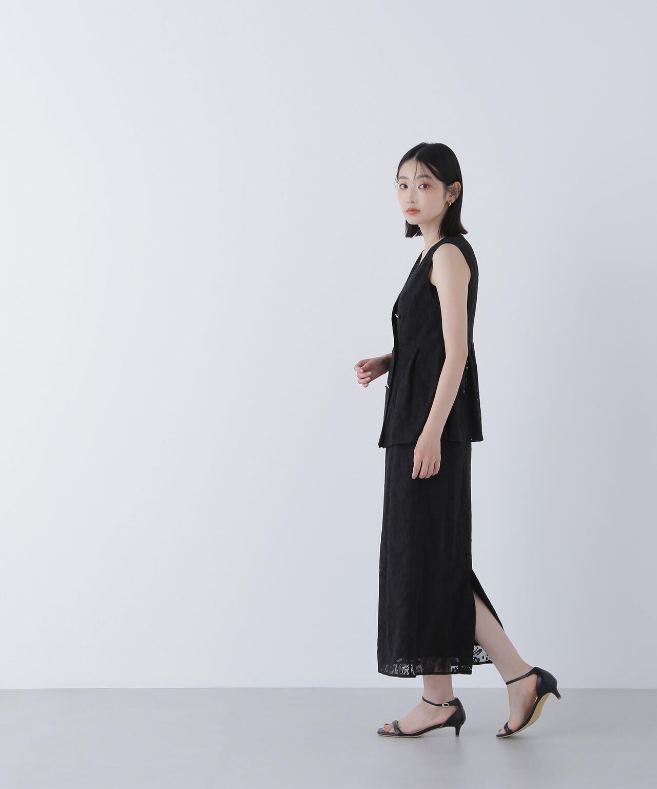 メッシュレース SETUP ナロースカート*