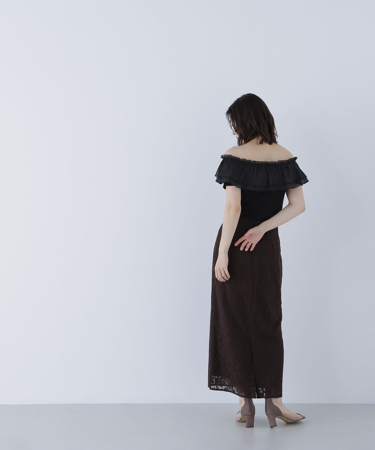 メッシュレース SETUP ナロースカート*