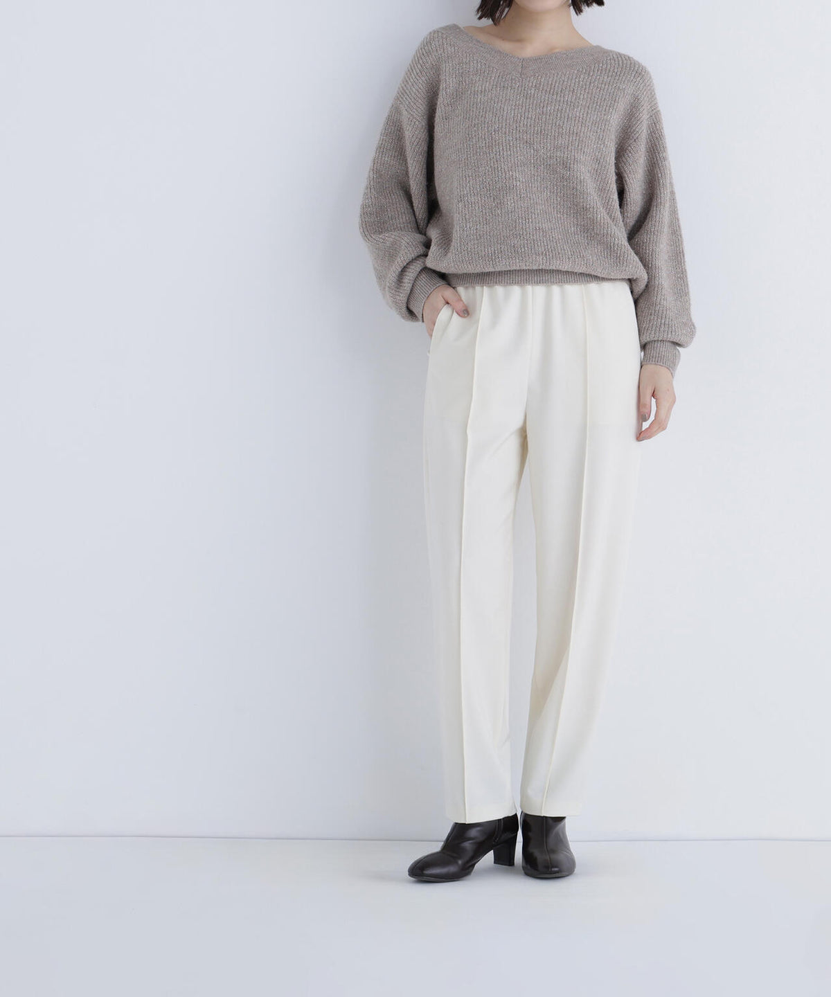 裏起毛イージーテーパードパンツ＊