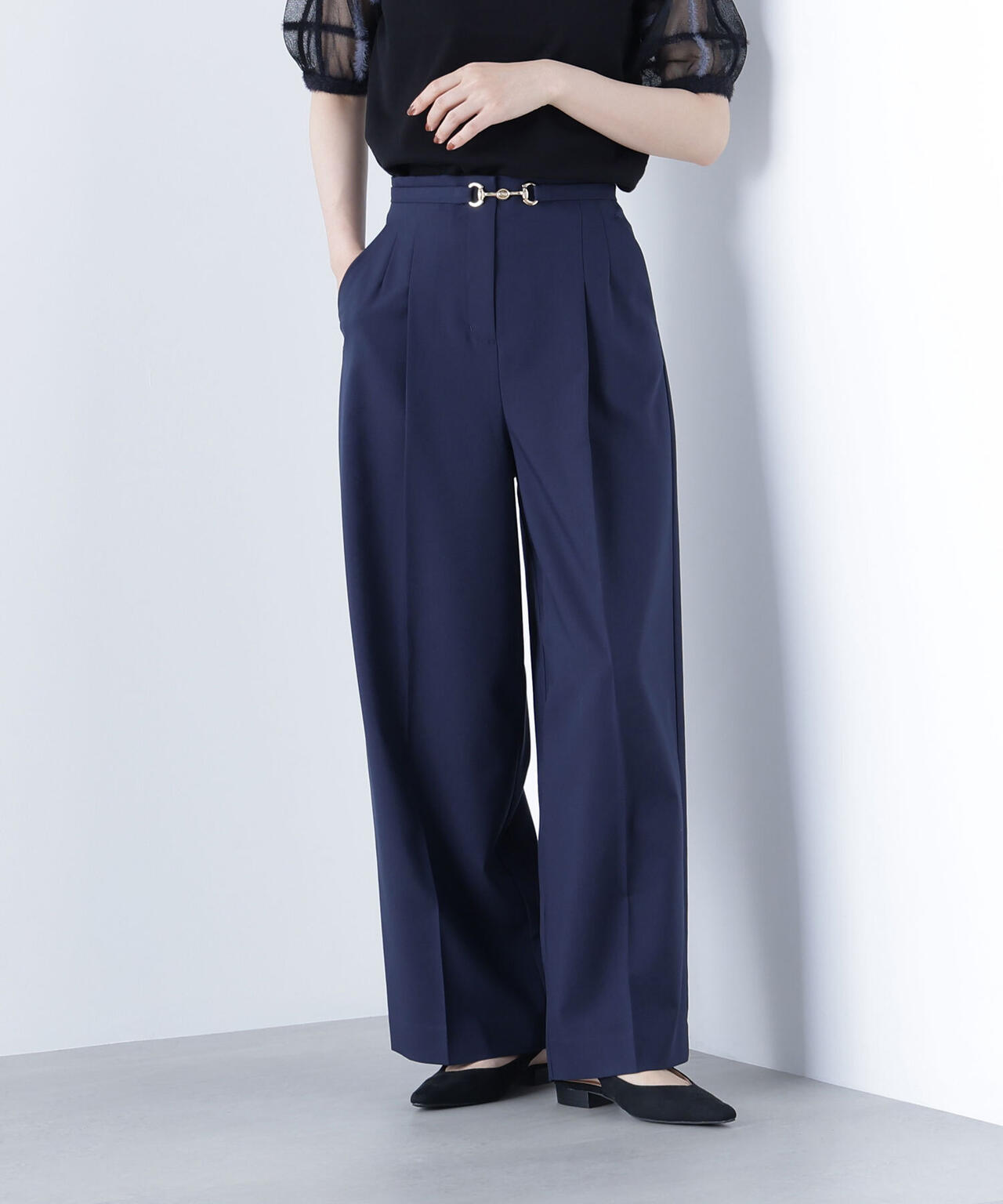 ビットベルトワイドパンツ*
