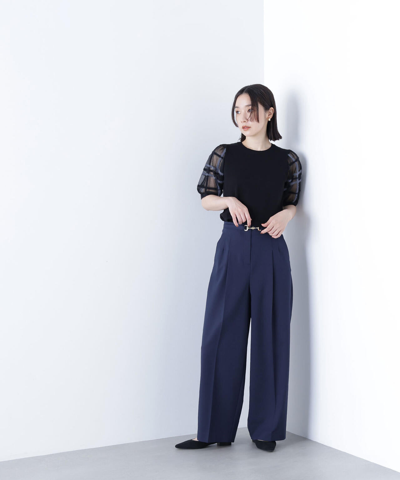 ビットベルトワイドパンツ*