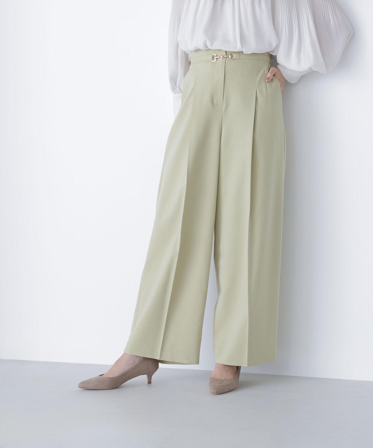 ビットベルトワイドパンツ*