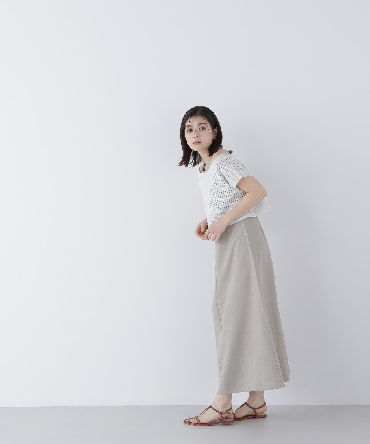 透かし編みニット＆アメスリワンピース*