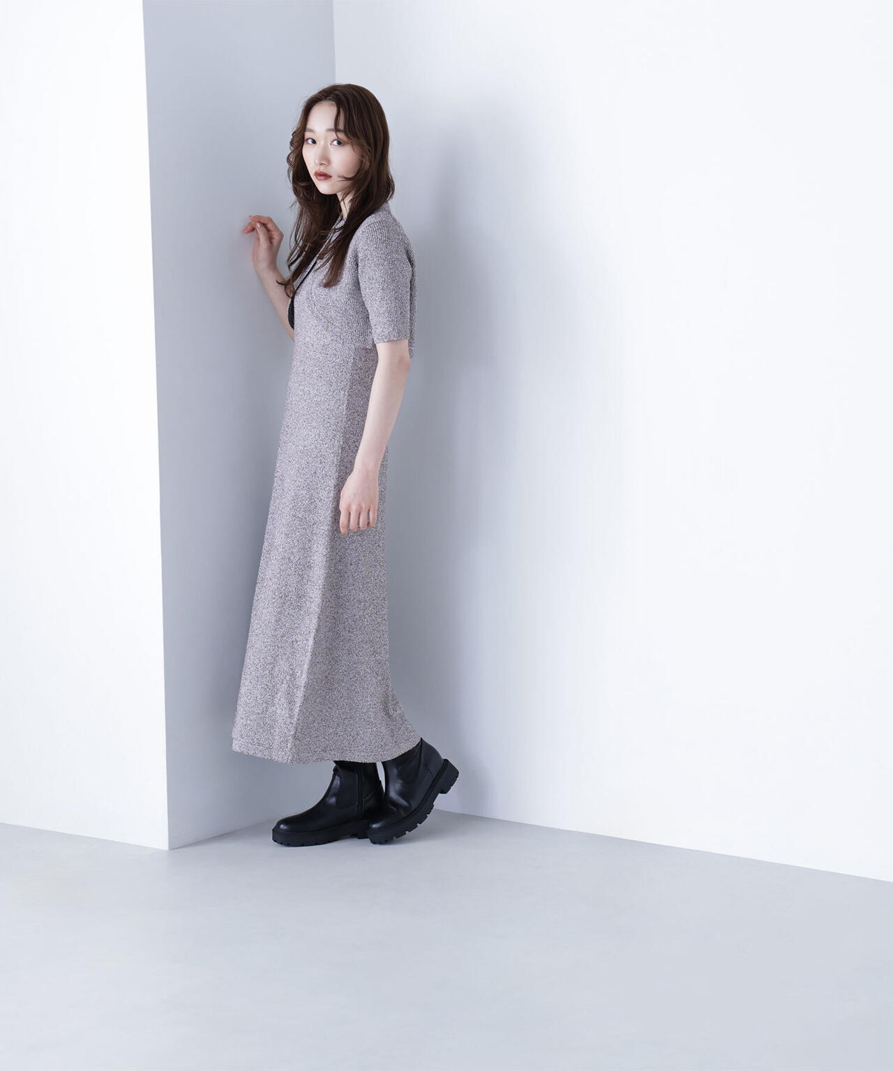 ショートボレロセットニットワンピース*