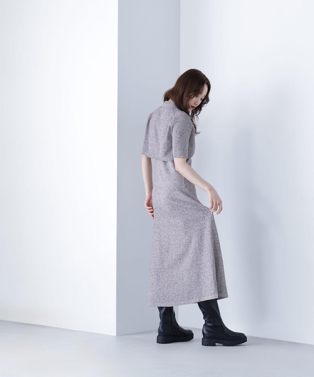 ショートボレロセットニットワンピース*