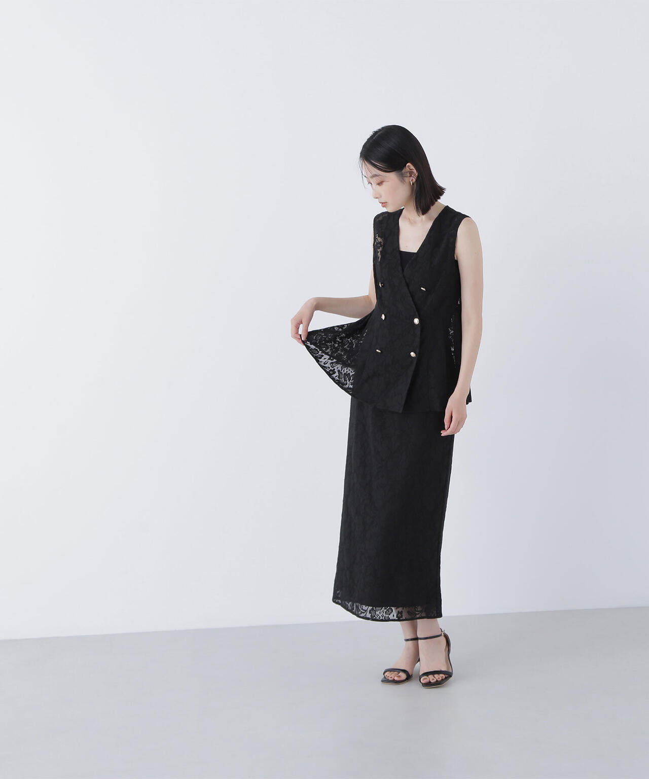 メッシュレース SETUP ジレ*
