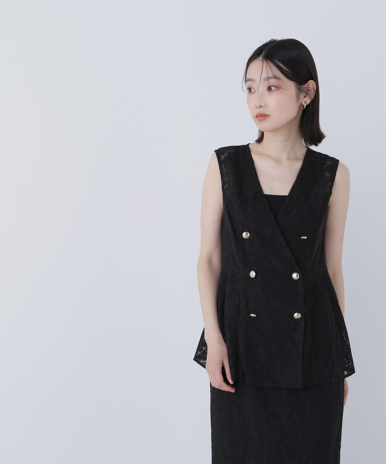 メッシュレース SETUP ジレ*