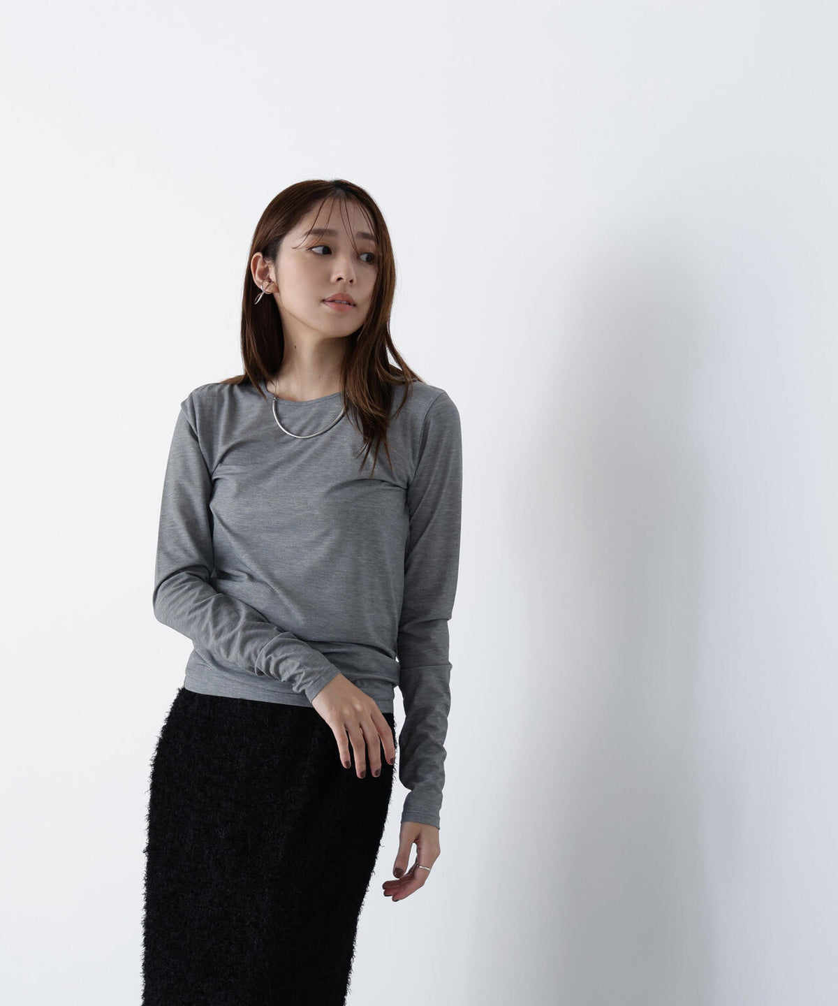 シアーカットソーシリーズ クルーネック＊