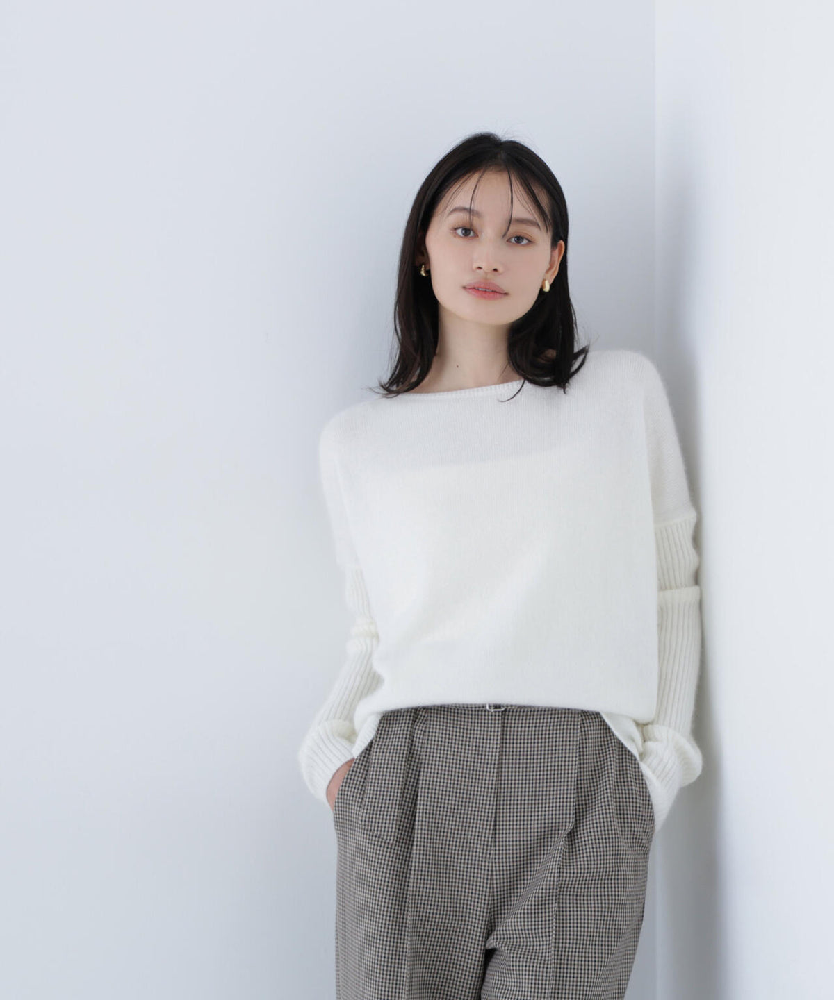 ウールブレンドヘアリーニット＊