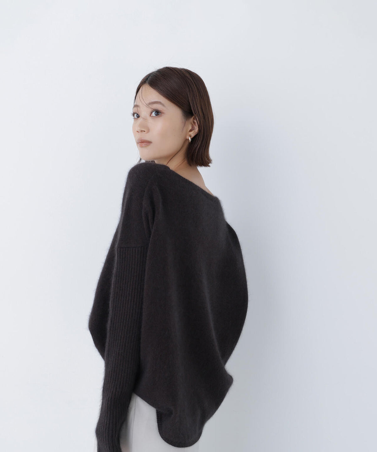 ウールブレンドヘアリーニット＊