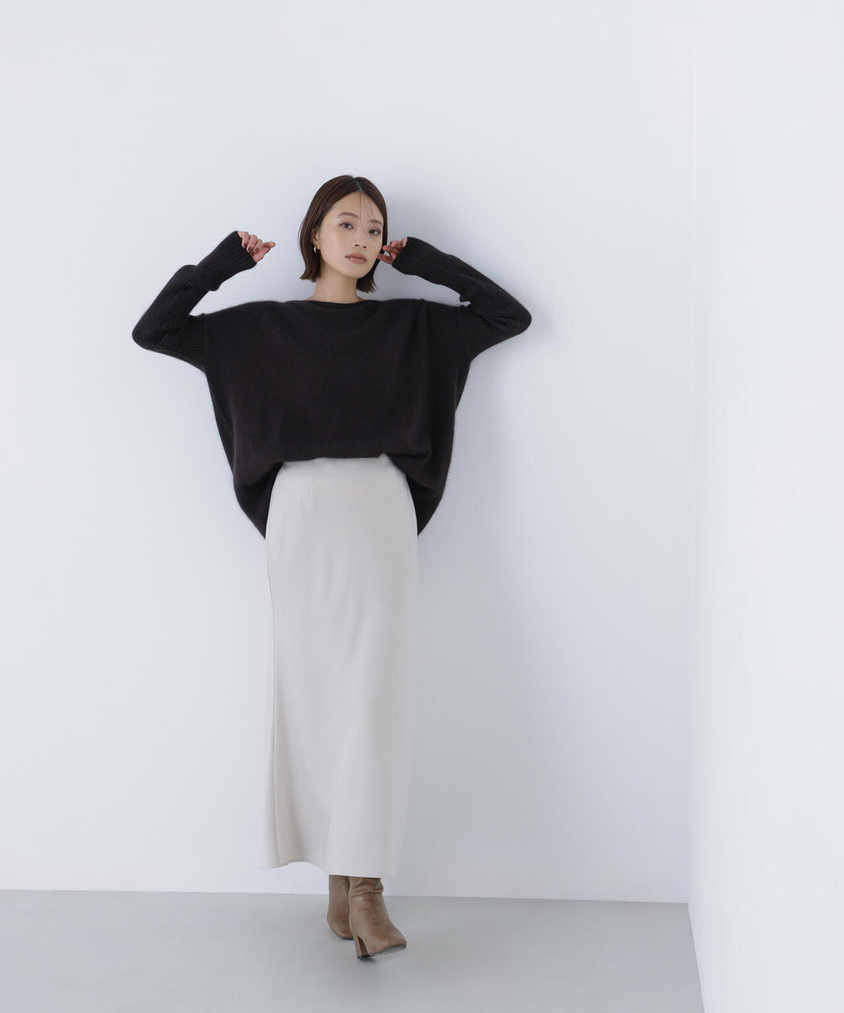 ウールブレンドヘアリーニット＊