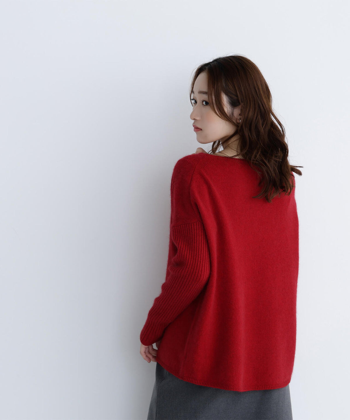 ウールブレンドヘアリーニット＊