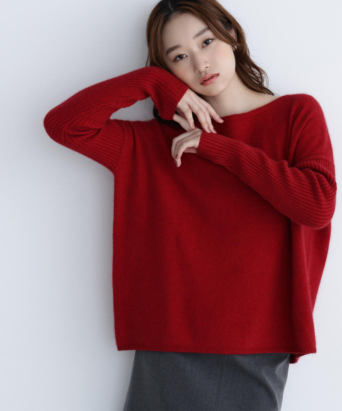 ウールブレンドヘアリーニット＊