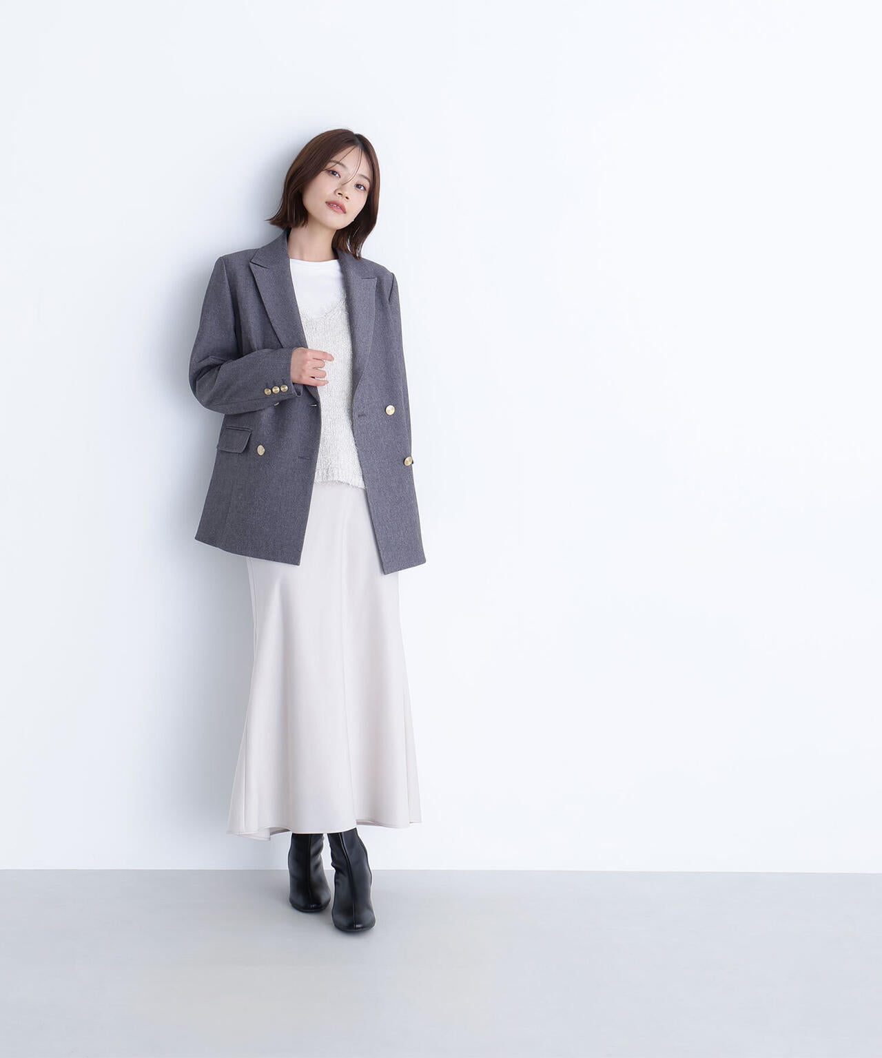 フリンジニットベストセット*