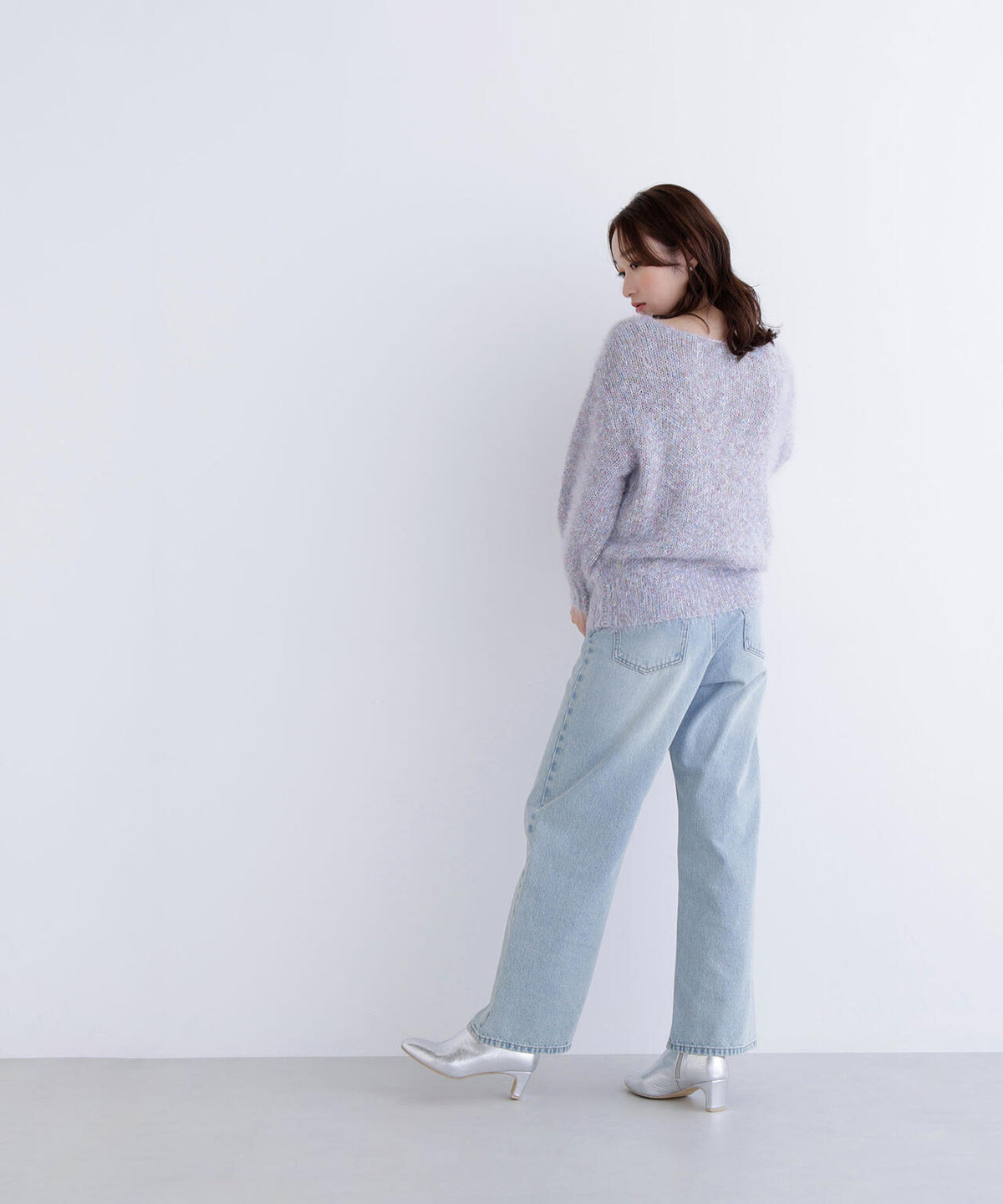 ミックスカラーヘアリーニット＊