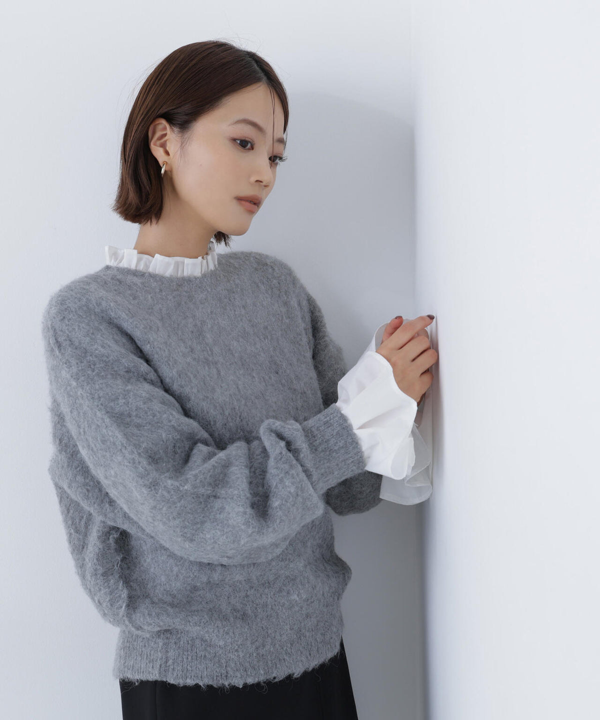 2wayヘアリーカーディガン＊