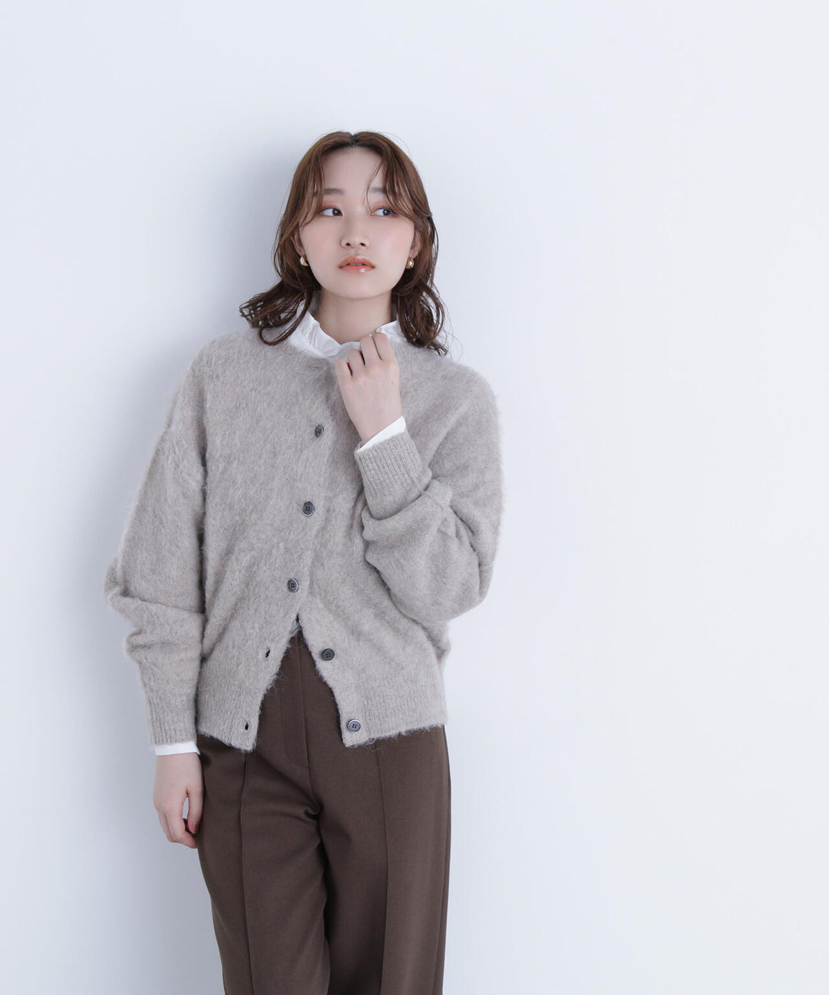 2wayヘアリーカーディガン＊