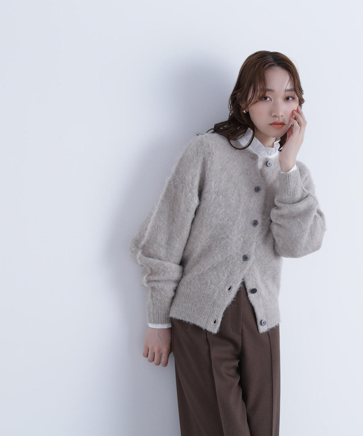 2wayヘアリーカーディガン＊