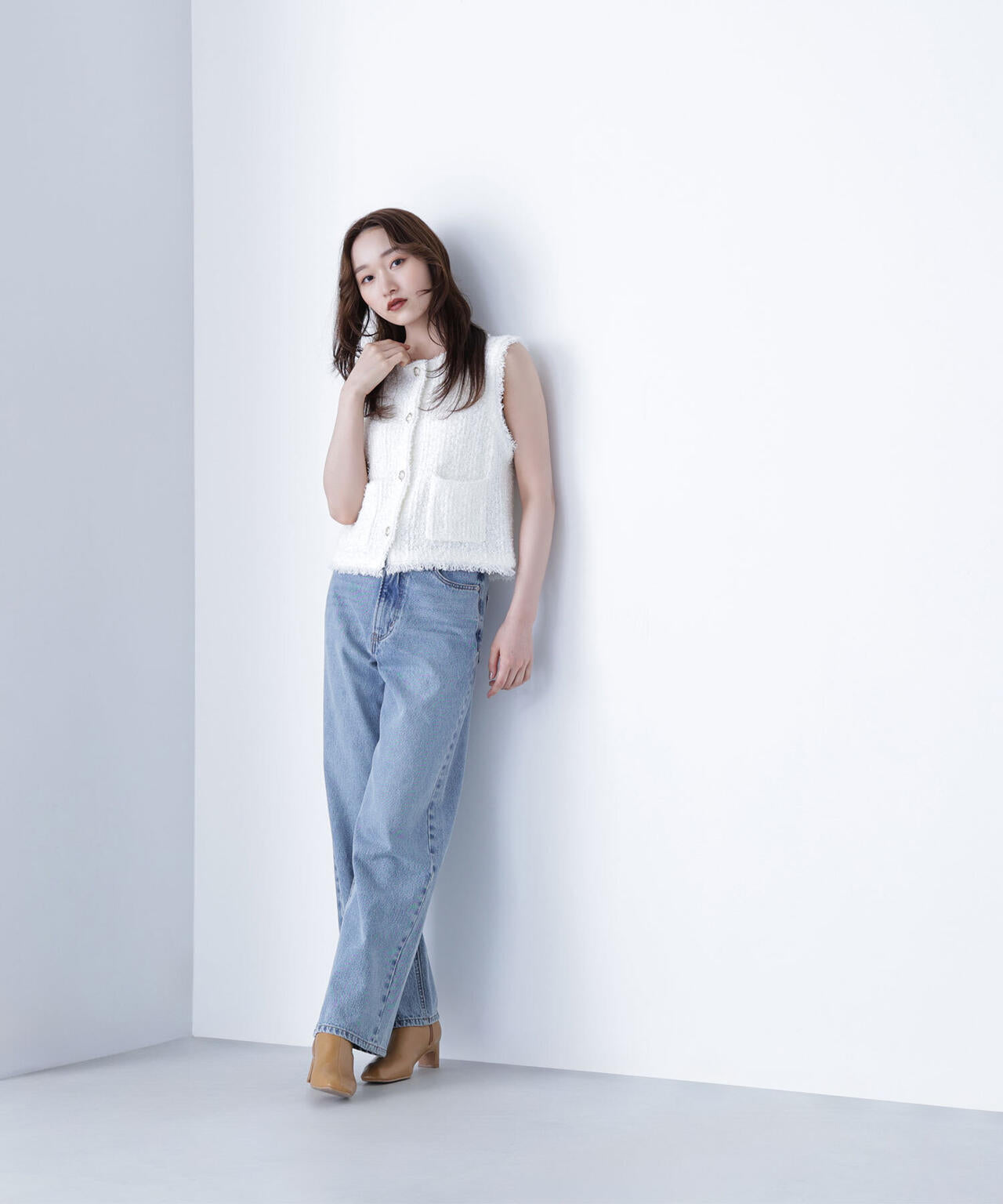 ツイーディーニットジレ*