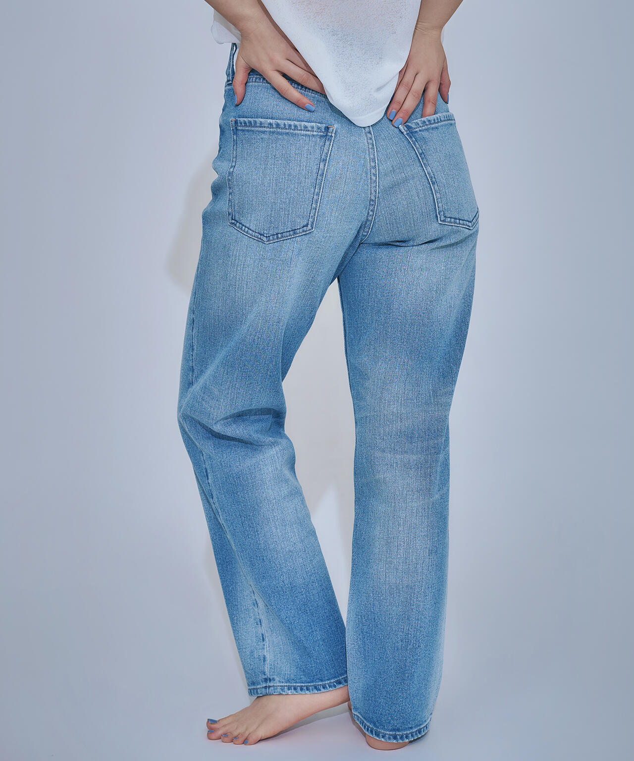＜FUDGE掲載＞＜Healthy DENIM＞ハイライズストレートデニムパンツ