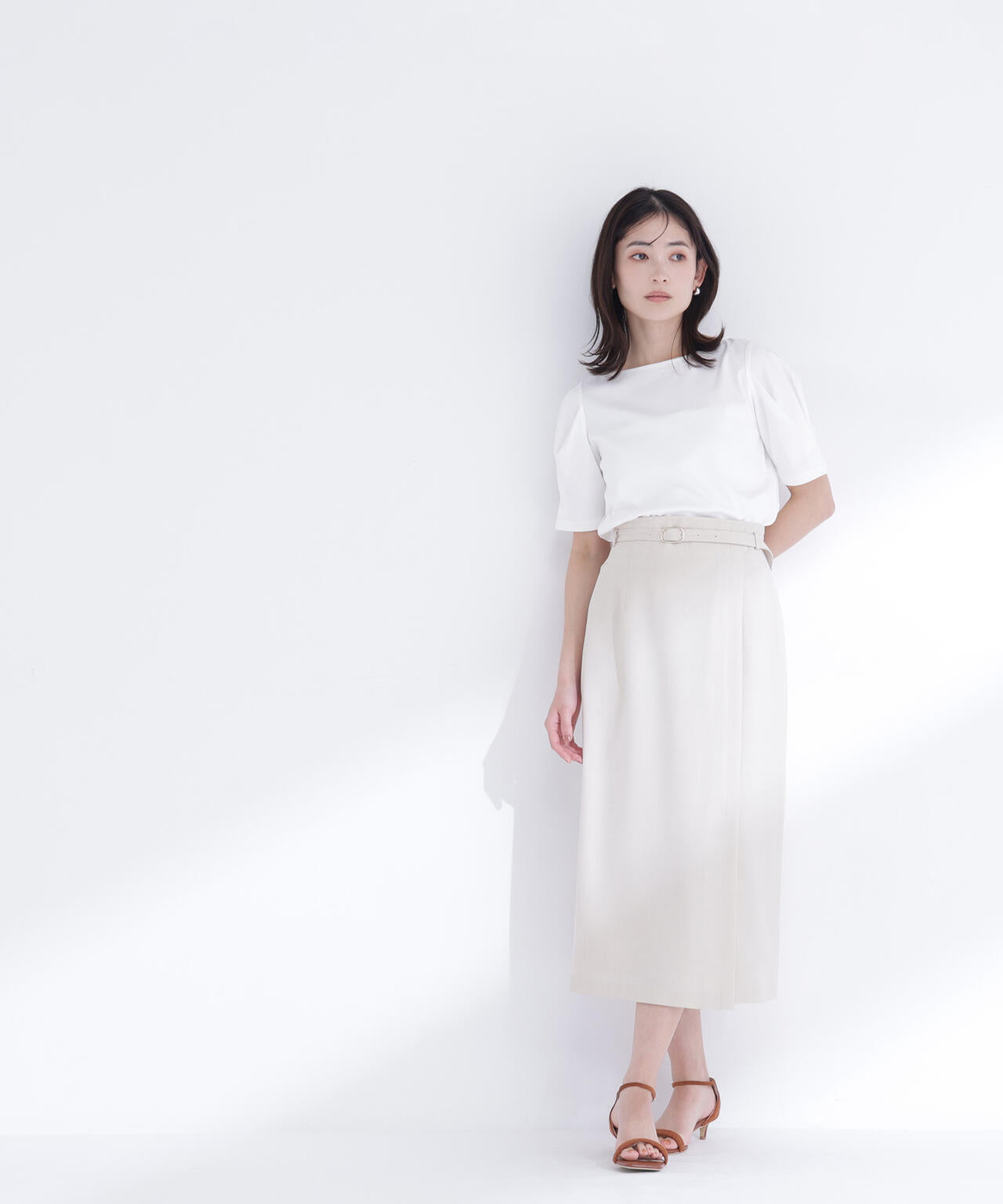 ベーシックTシャツ フォルムスリーブ