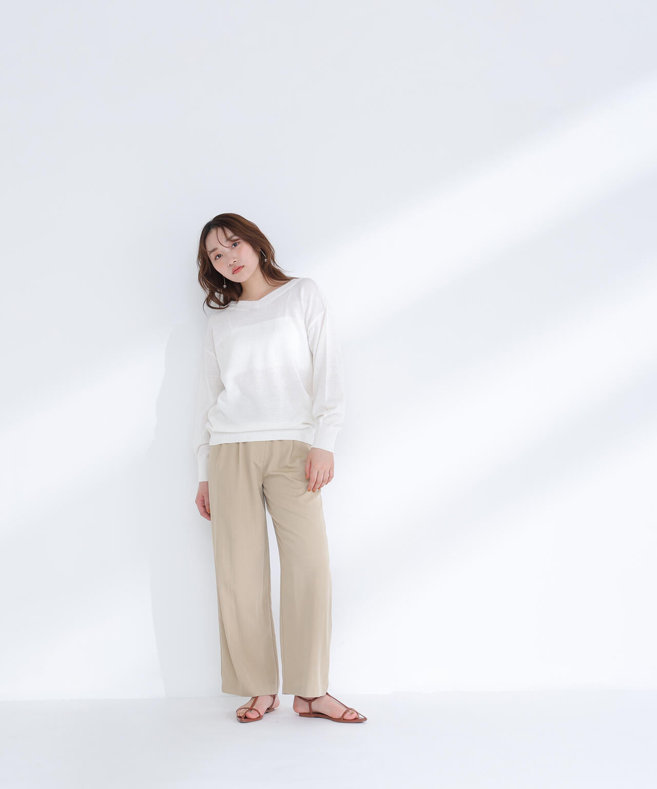 ドライタッチ2wayネックニット