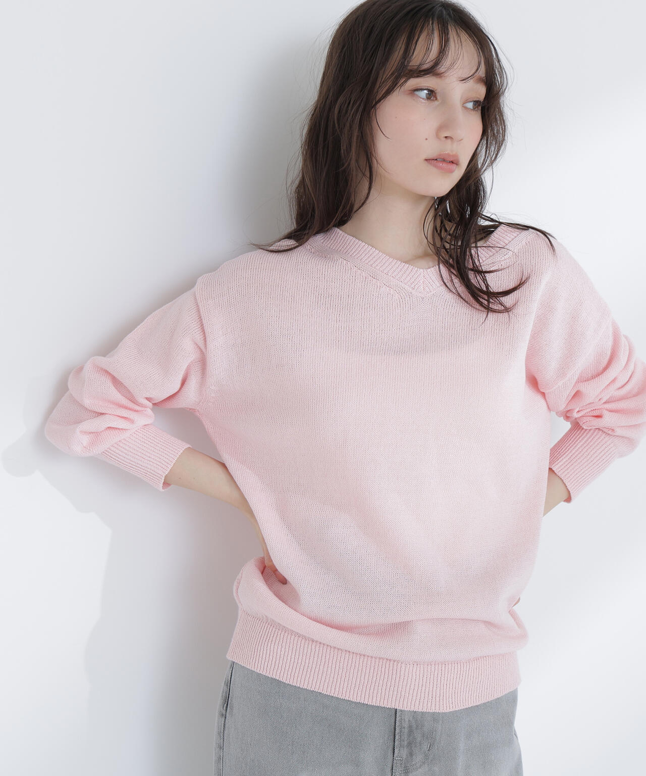 ドライタッチ2wayネックニット
