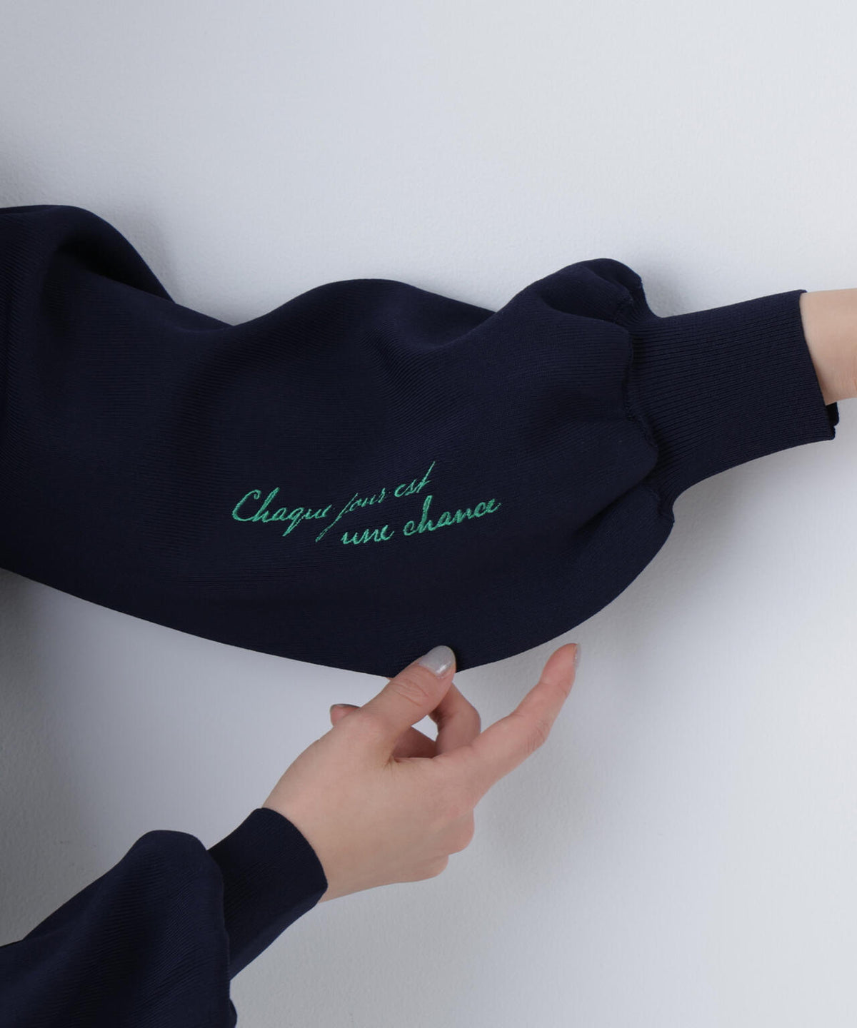 <N.>ロゴ刺繍スウェットライクニット＊