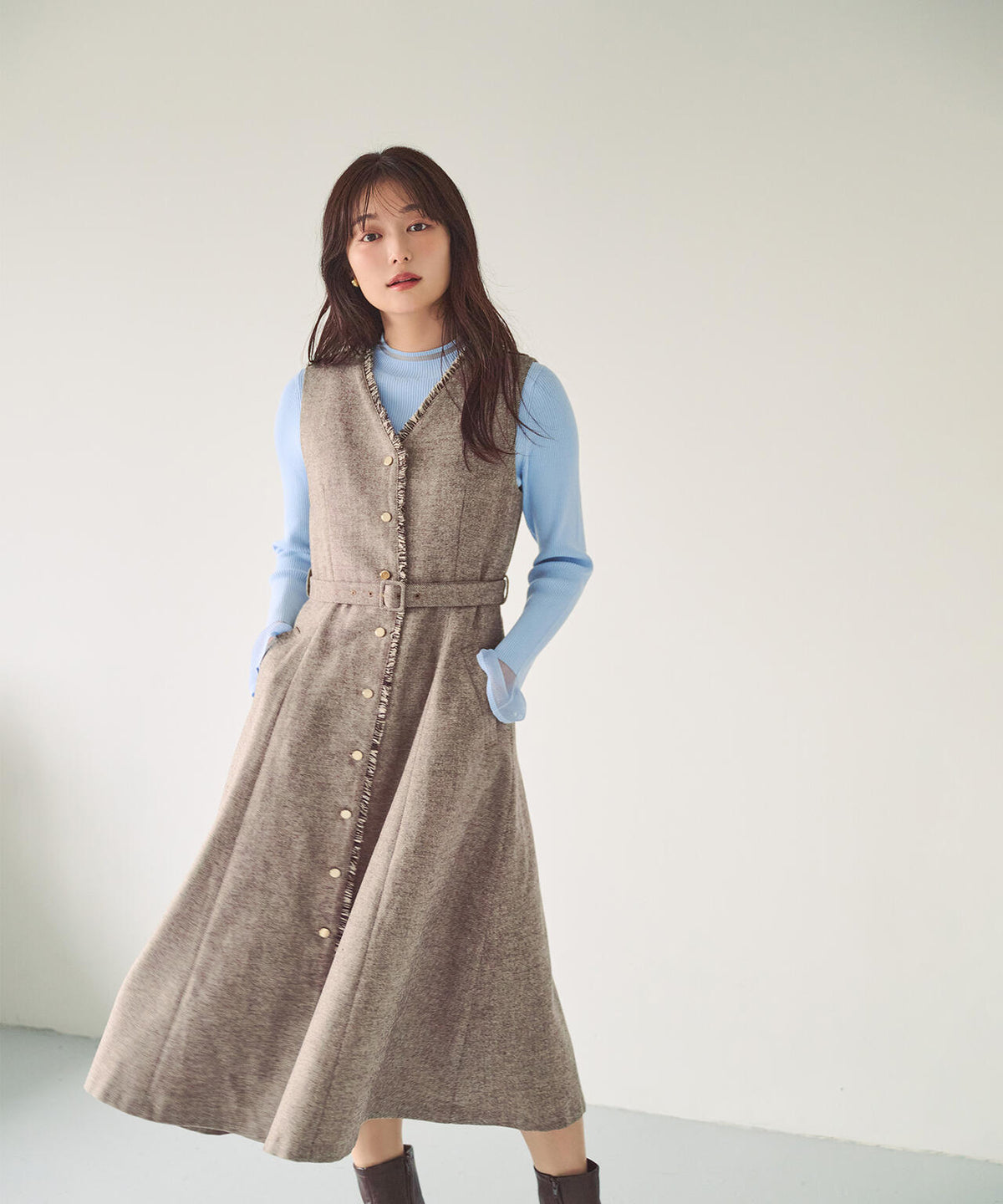 ＜ちょうど、いい服＞“あの人、素敵” ツイーディーワンピース