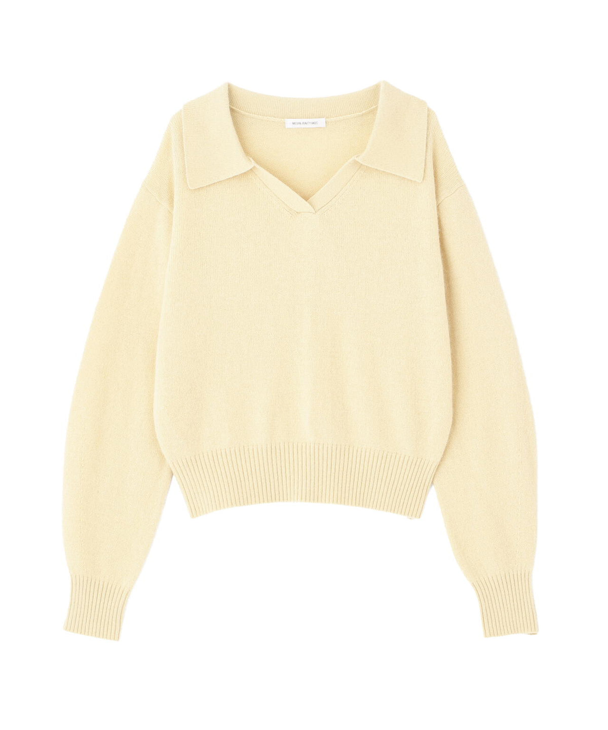 ＜WEB限定カラー：ライトグリーン＞＜ちょうど、いい服＞品よく、ゆるく。スキッパーニット