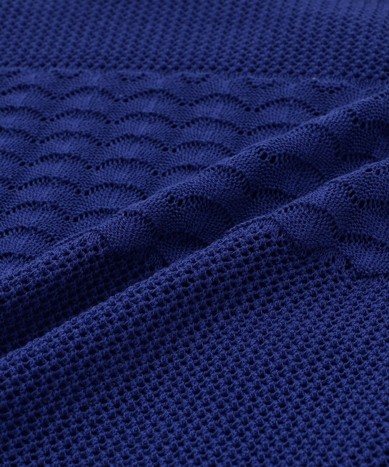 ポロ襟メッシュカーディガン