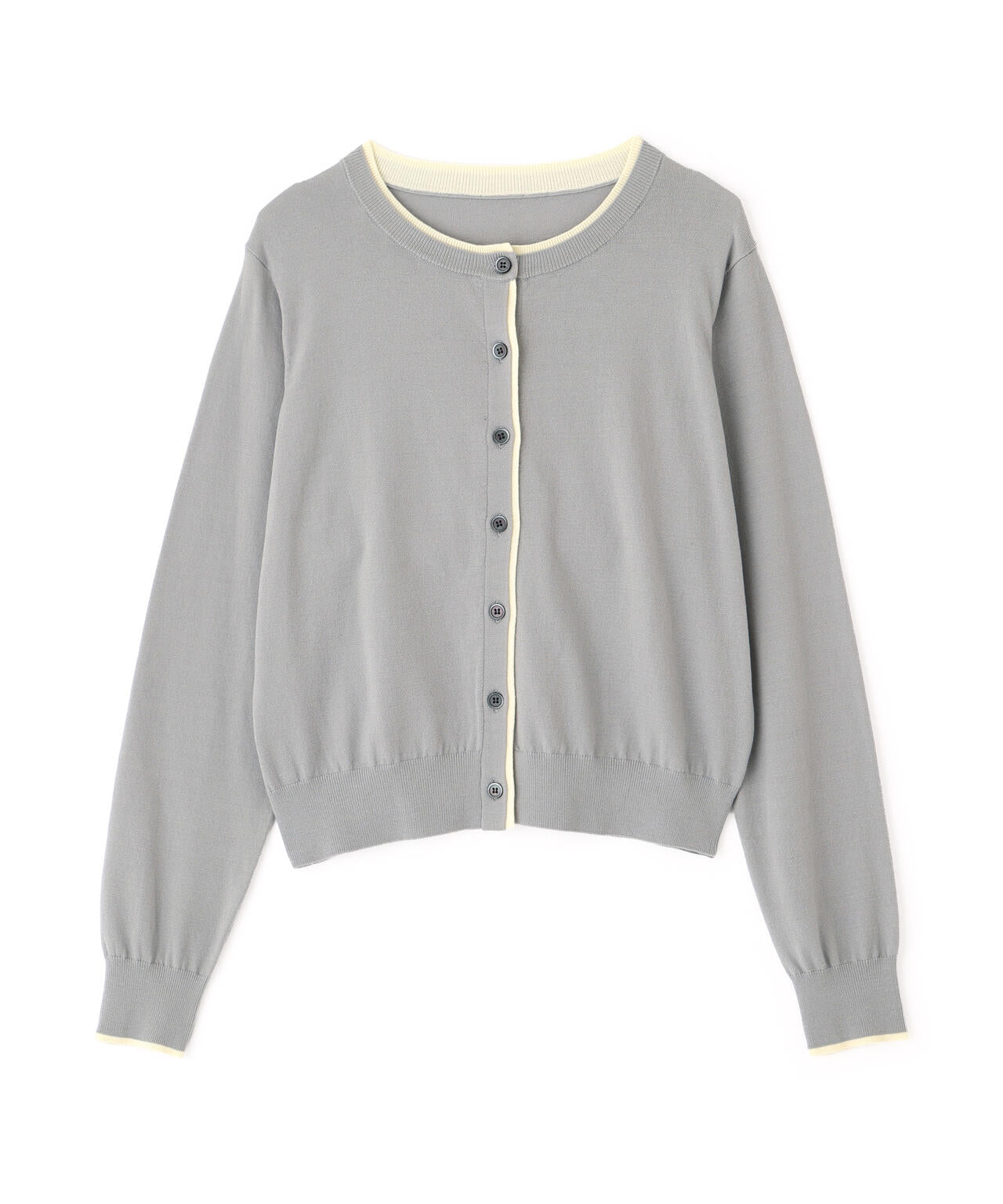 ＜EC限定カラー：ネイビー系＞＜ちょうど、いい服＞“それどこの？”褒められ配色カーディガン