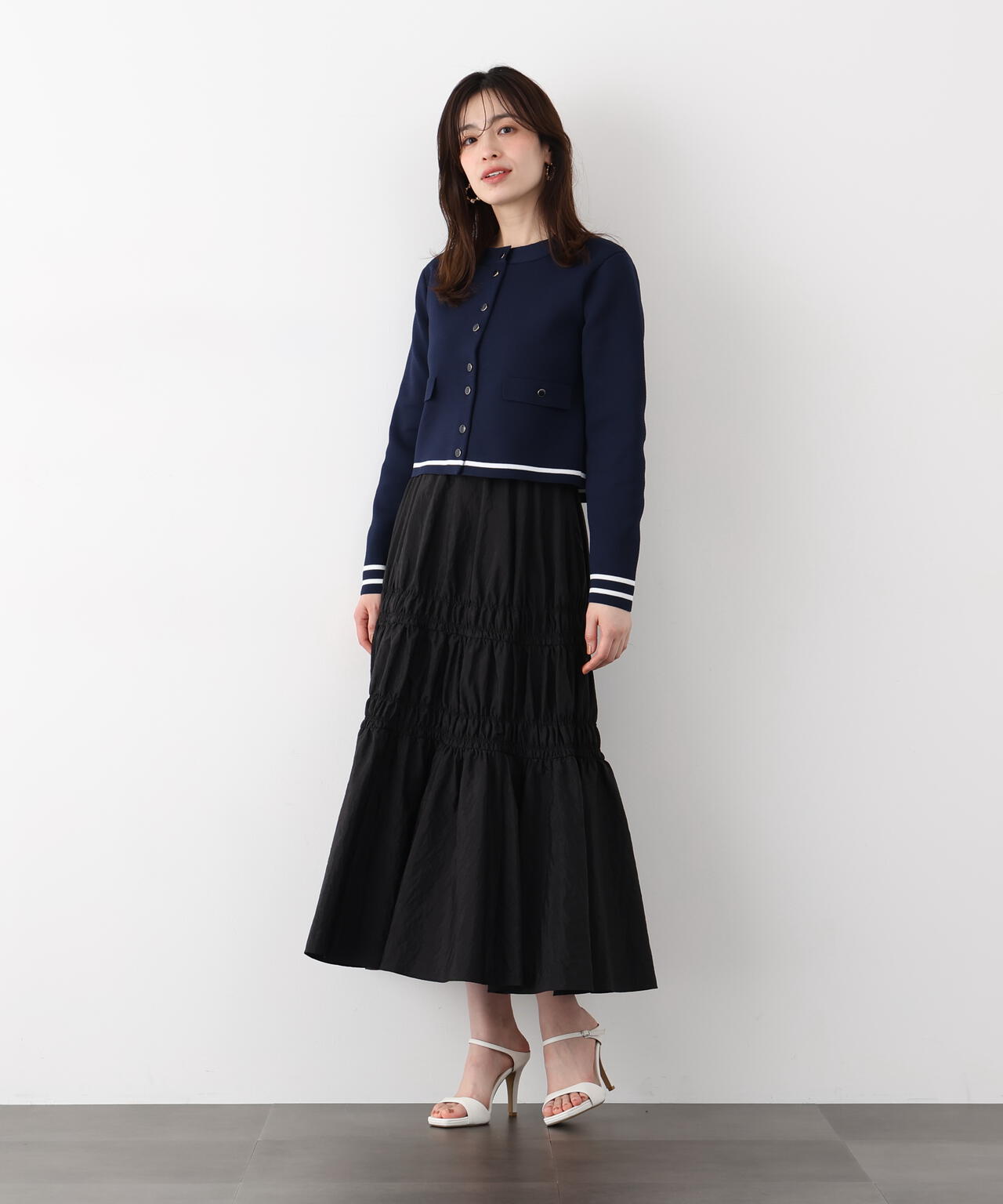 シャイニーギャザースカート