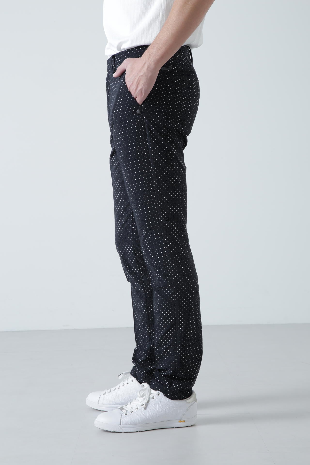 ピンドットロゴジャガードパンツ (MENS)