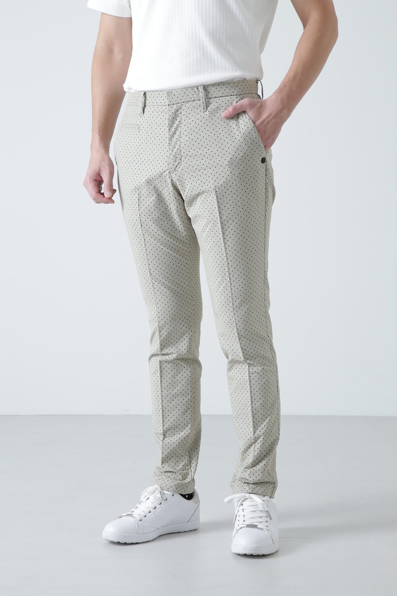 ピンドットロゴジャガードパンツ (MENS)