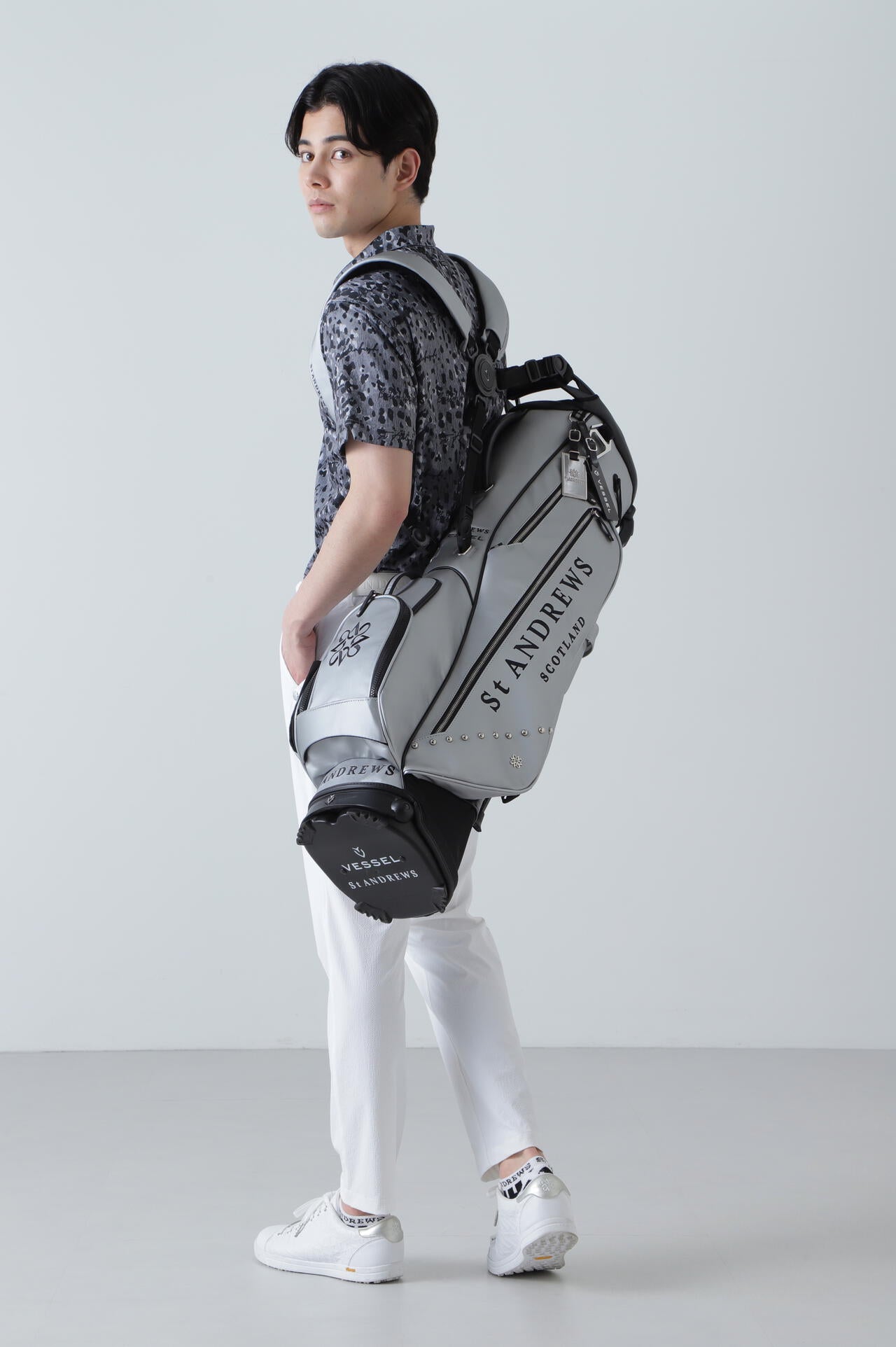 【VESSEL×St ANDREWS】7.5型VLS Luxスタンド式キャディバッグ (46インチ対応) (UNISEX)