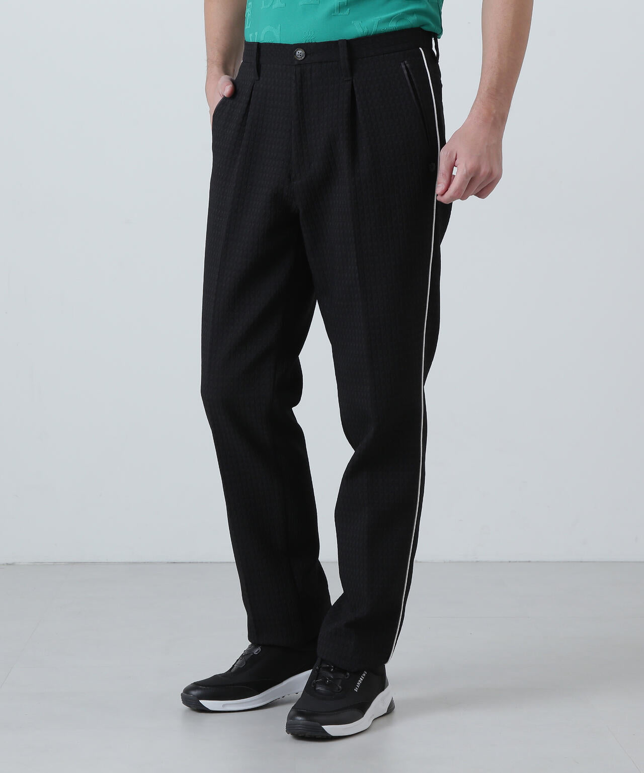 ハンドトゥースジャガードパンツ (MENS)