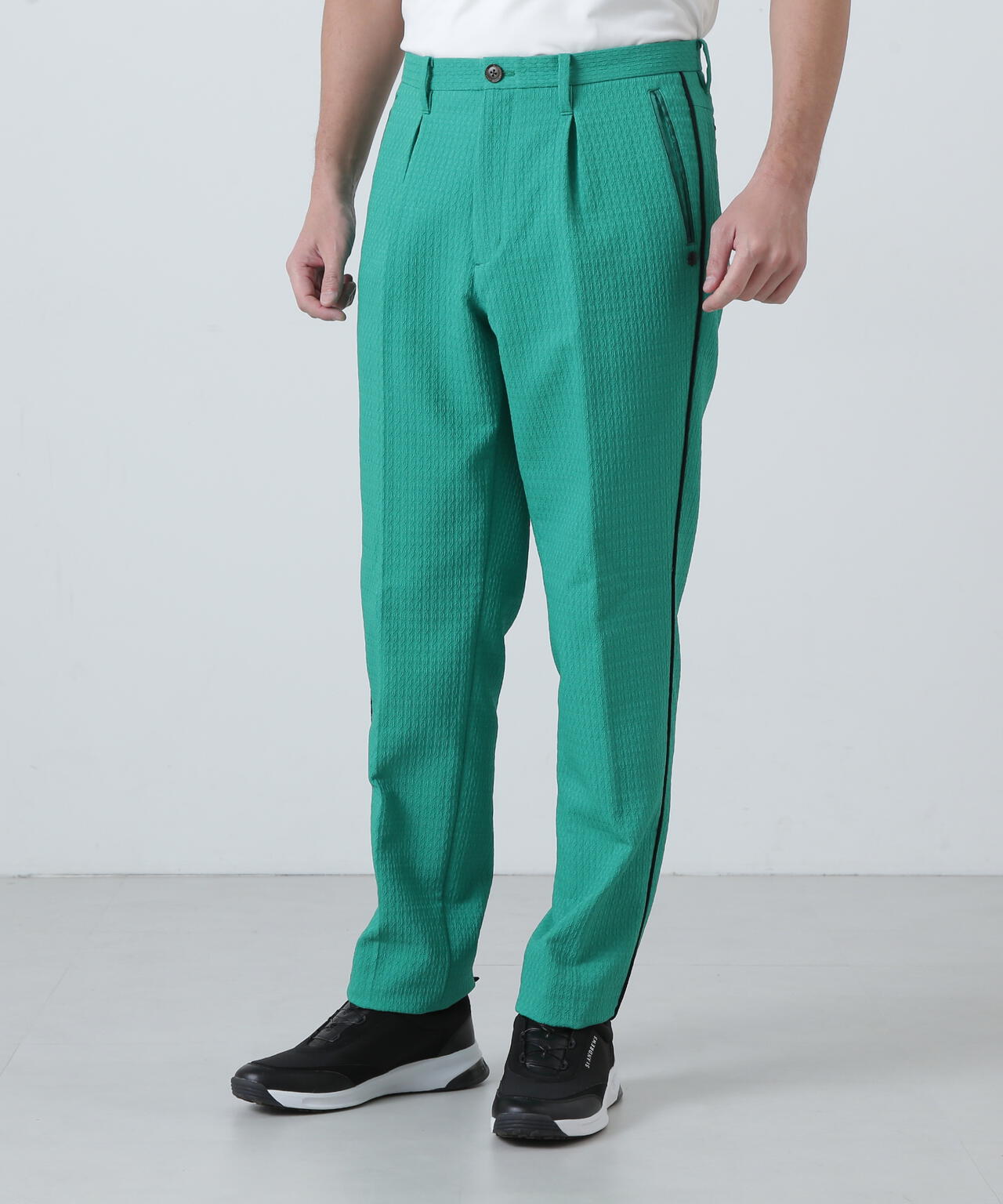 ハンドトゥースジャガードパンツ (MENS)
