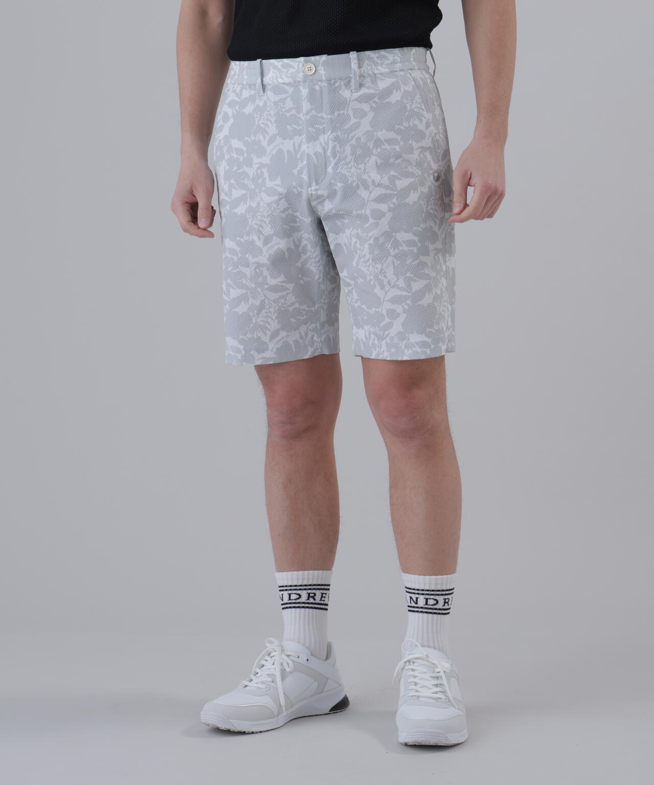 【吸水速乾】【ストレッチ】シャドーボタニカルプリントショートパンツ (MENS)