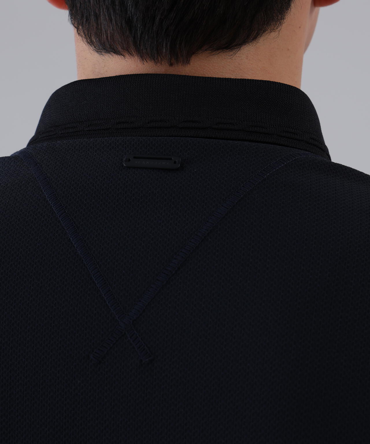 【吸水速乾】【UVカット】SPX裏使いジャガード長袖ポロ (MENS)