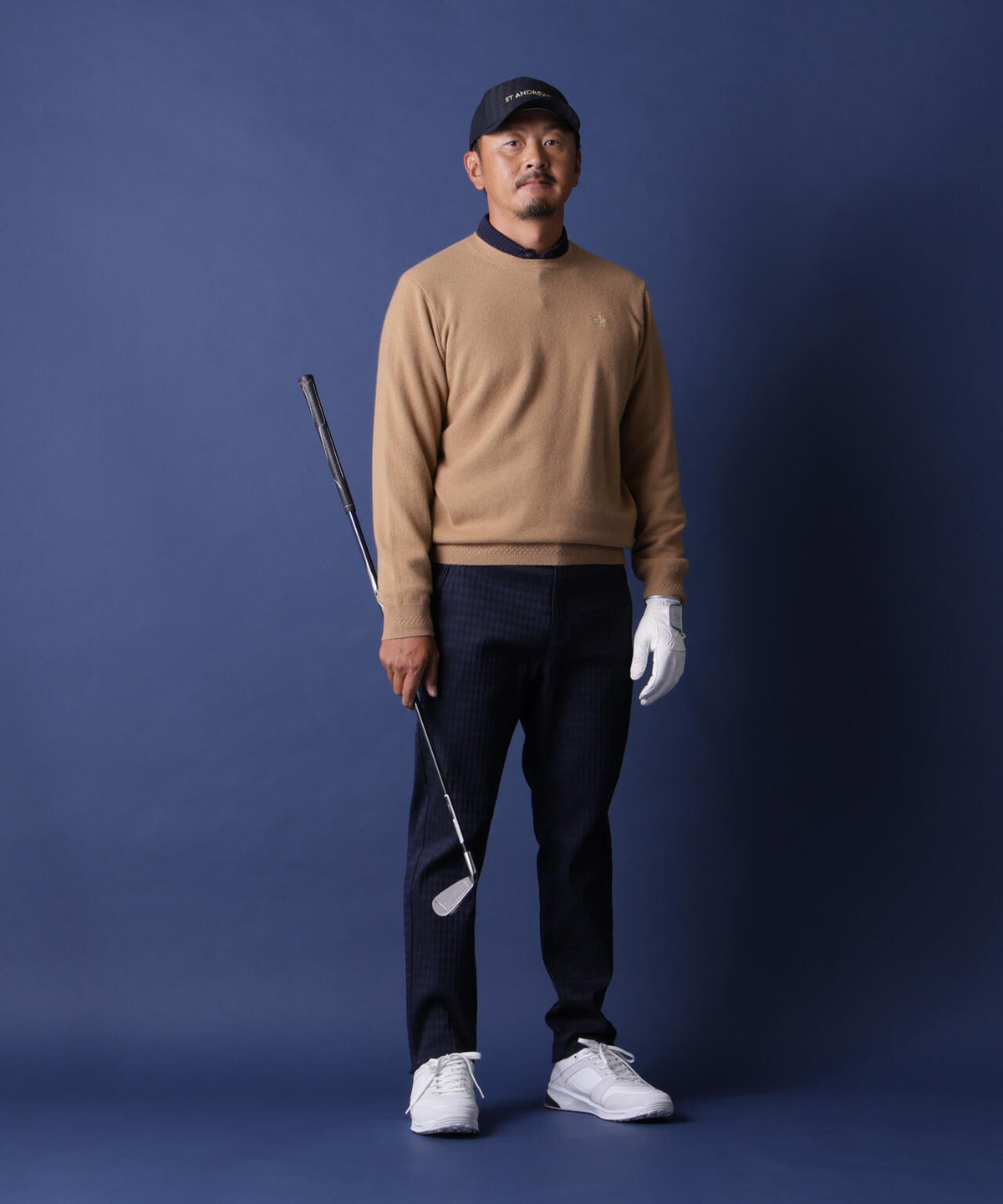 [THE OLD COURSE][ストレッチ] 千鳥ジャガードパンツ (MENS)